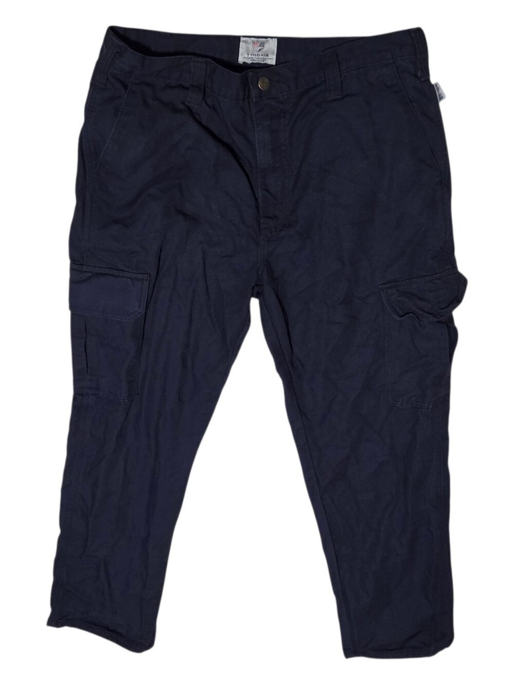 Tyndale FR Mens Cargo Navy Blue Flame Resistant Arc Rated Work Pants 36x30